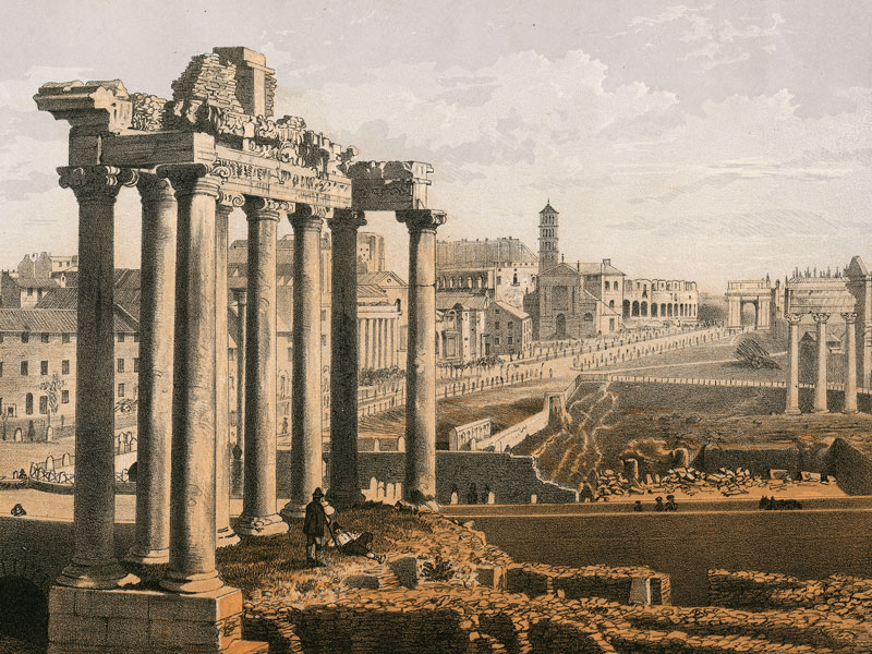Rome, lithograph by W.H.M. McFarlane c. 1880.