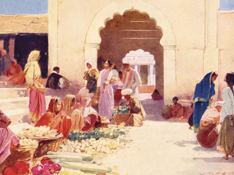 Watercolour by Carlton A. Smith from The Times of India Annual 1935.