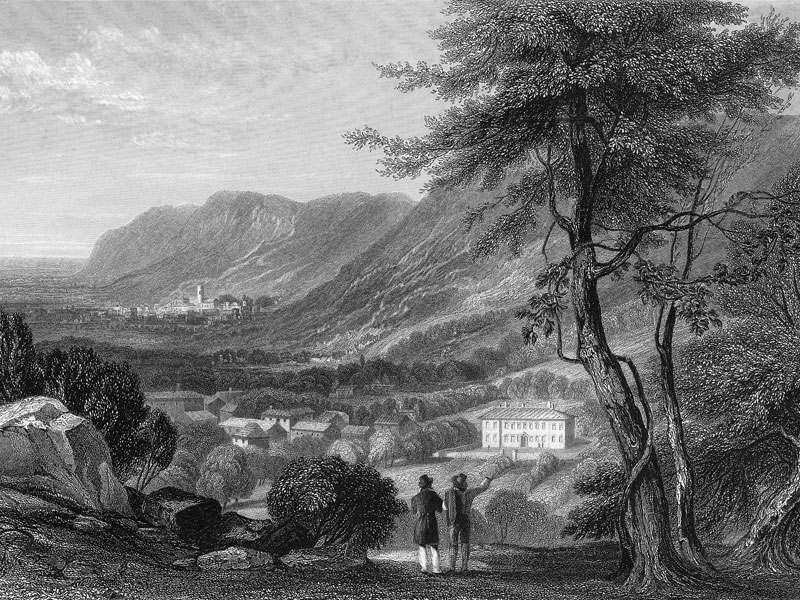 The Val Lucerne, Piedmont, steel engraving after William Brockedon (1787-1854).