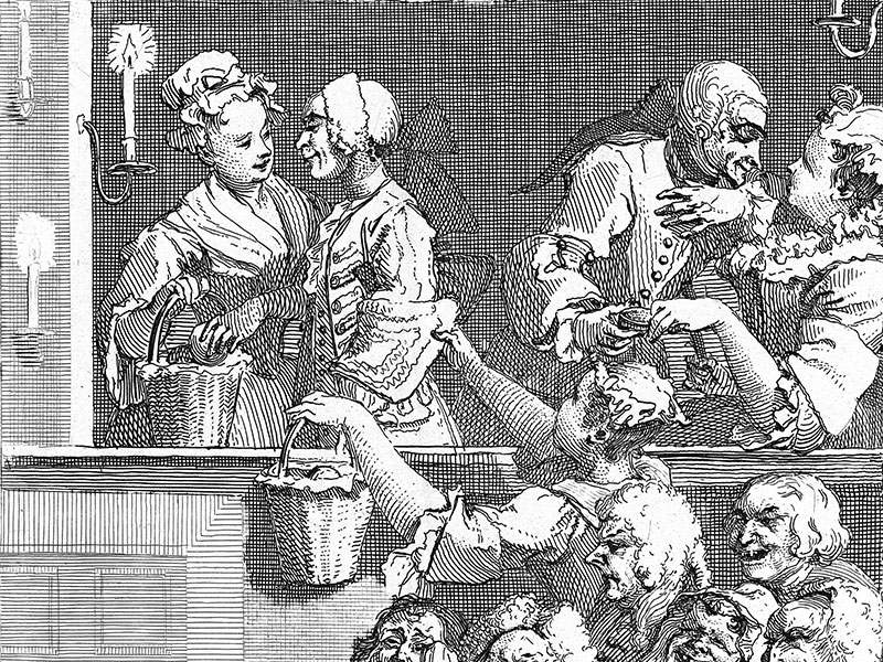 The Laughing Audience', engraving after William Hogarth (1697–1764).