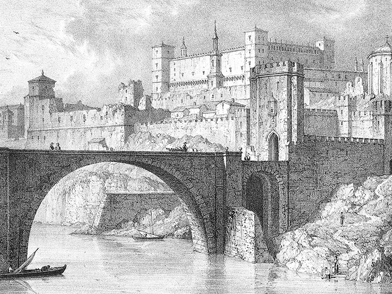 Toledo, lithograph c. 1840.