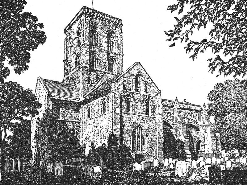 New Shoreham Church, from Highways & Byways in Sussex, 1928.