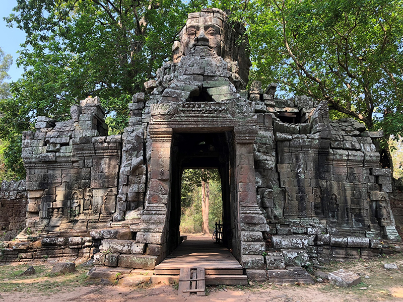 Temple Gate with Buddha Face, Angkor Wat, photograph by Hannah King.