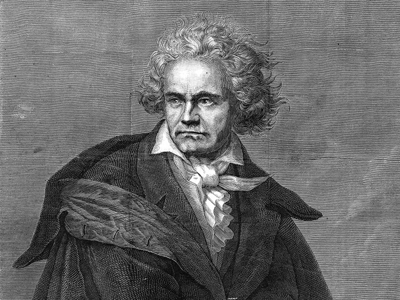 Beethoven, engraving 1870 from ‘Harper’s Weekly’.
