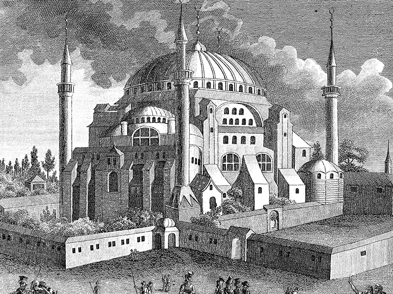 Istanbul, Haghia Sophia, early 18th-century engraving.