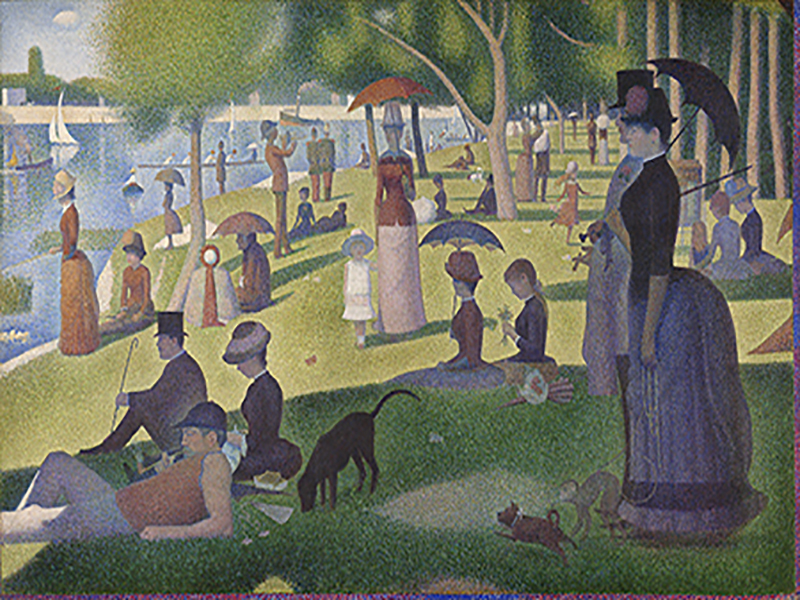 Georges Seurat, A Sunday on La Grande Jatte — 1884. Helen Birch Bartlett Memorial Collection.
