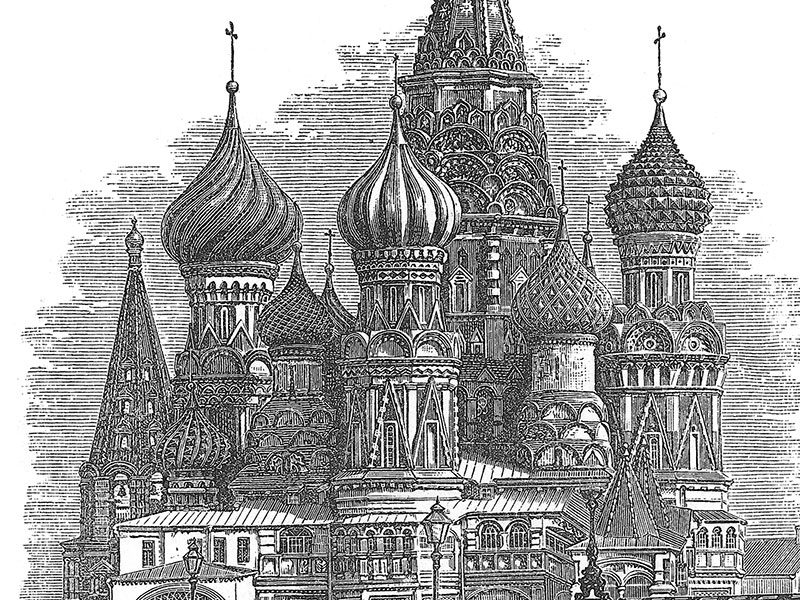 Moscow St Basil's from ''Near Home' p244