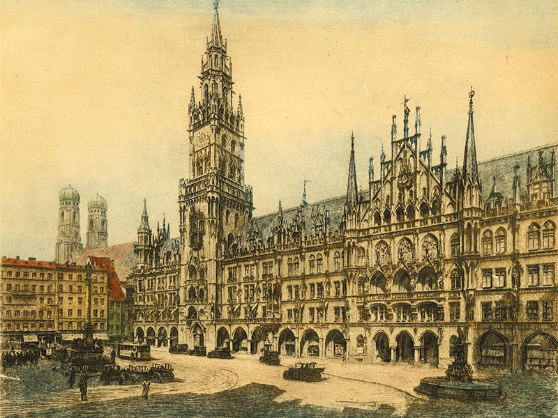 Munich Marienplatz (colour)