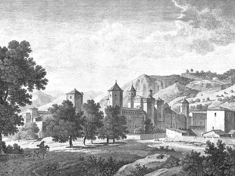 Monastery of Poblet, late-18th-century engraving.