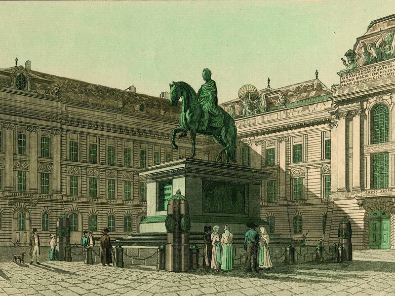 Vienna, Josefplatz, engraving c. 1810.