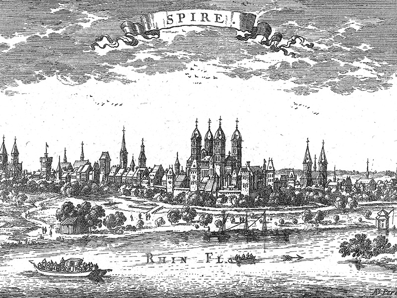 Speyer, copper engraving c. 1700.