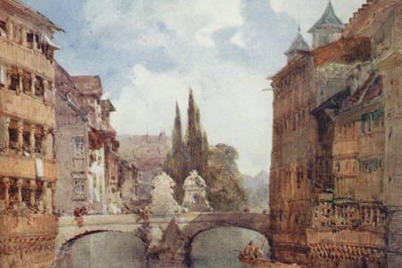 Nuremberg, watercolour by William Callow, published 1908.