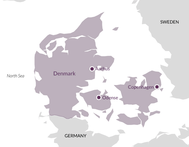 Map for Danish Art & Design.