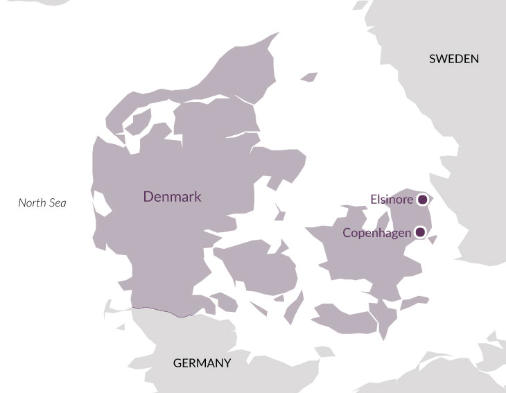 Map for Danish Castles & Gardens.