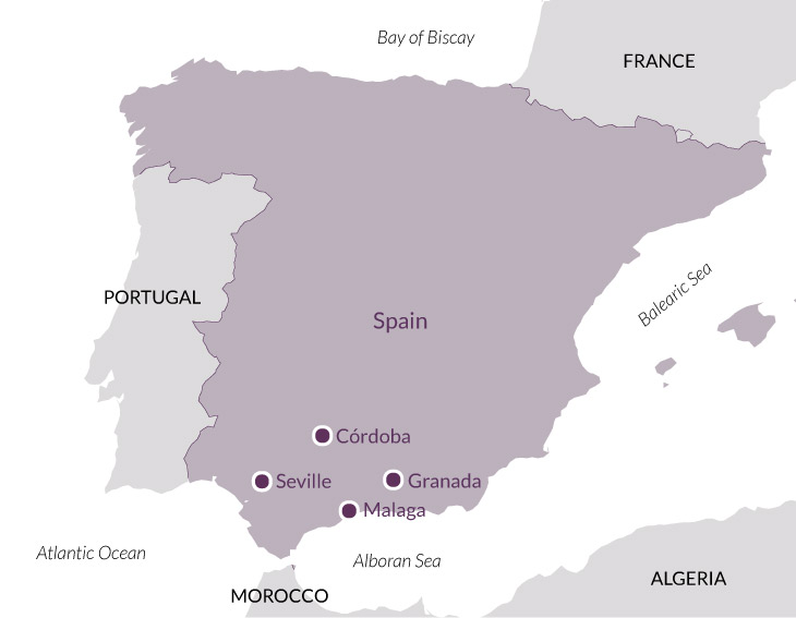 Map for Essential Andalucía.