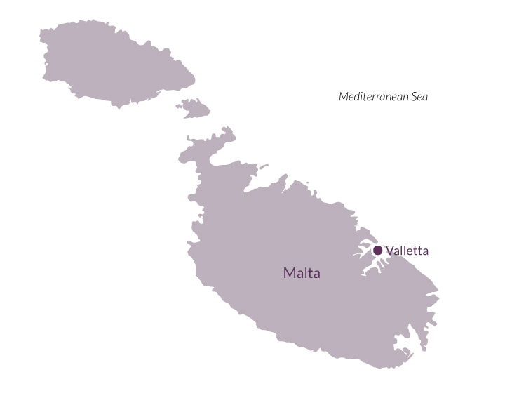 Map for Malta.