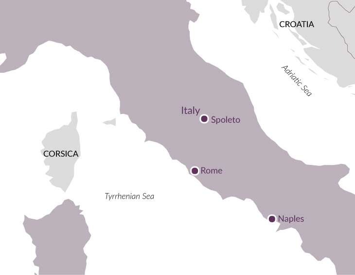 Map for Roman Italy.