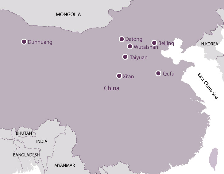 Map: Sacred China.