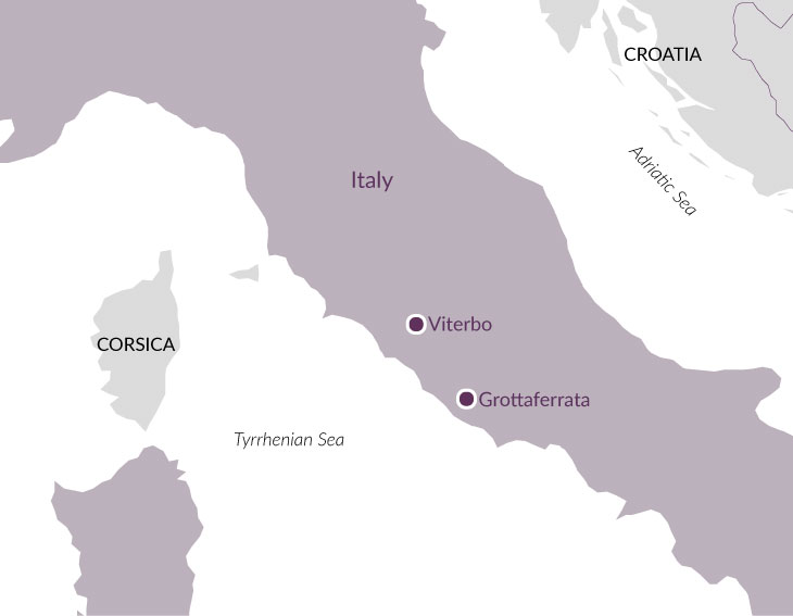 Map for Villas & Gardens in Campagna Romana.