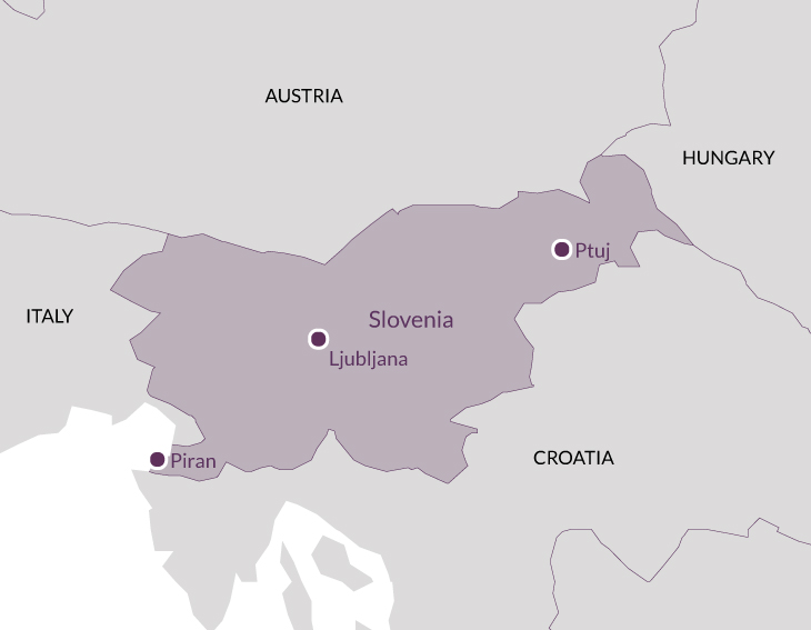 Map for Walking in Slovenia.