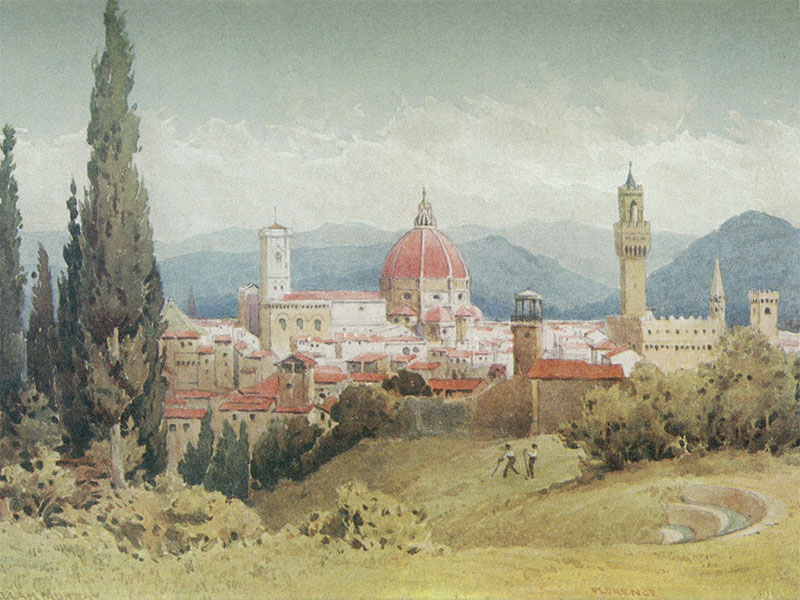 Florence, watercolour publ. 1904.