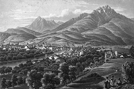 Innsbruck, aquatint c. 1830.