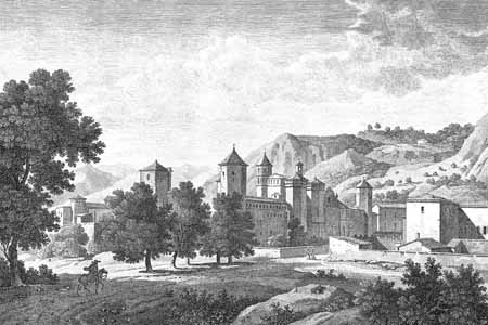 Monastery of Poblet, late-18th-century engraving.