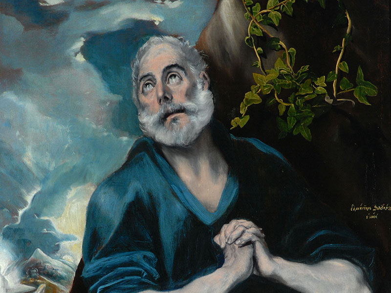 El Greco (1541–1614), The Tears of St Peter, c. 1580–1589, oil on canvas, The Bowes Museum.